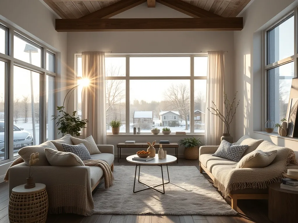 Vinterstemning og nordisk lys i interiør