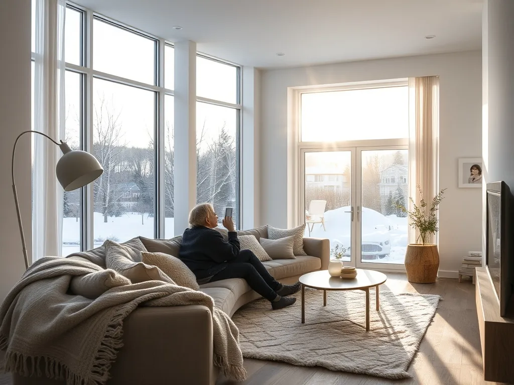 Nordisk lyshjørne i stuen