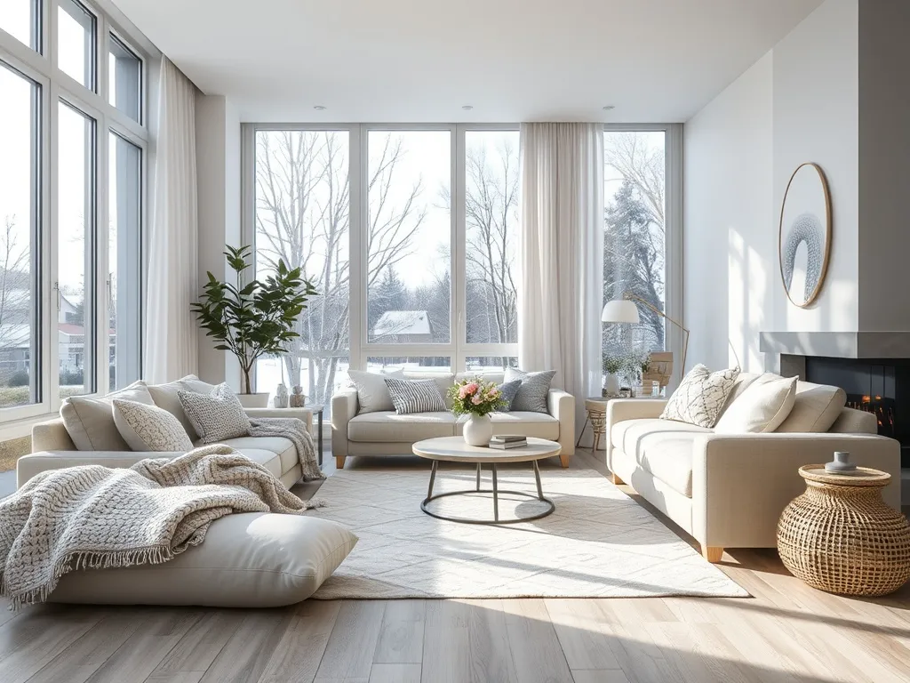 Varm belysning og stemningsfullt rom i vintermørket